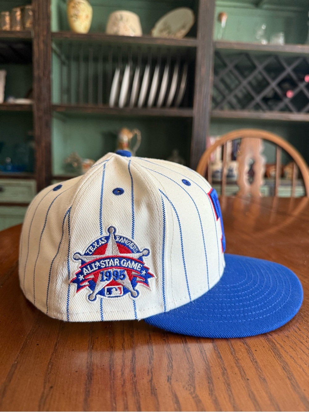Lids Texas Rangers 1995 All-Star Pinstripe Cap - White & Blue